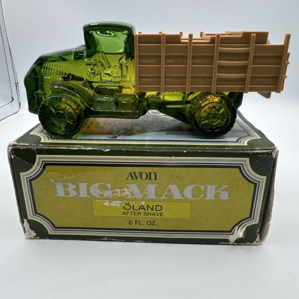 Avon Big Mack Men's After Shave Decanter Oland After Shave 6 oz. Glass OB1B12